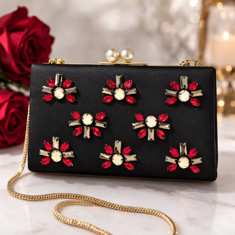 Kate Spade Tiny Emmanuel Crystal Bag - Satin Clutch Is Perfect‎ For Evenings Out